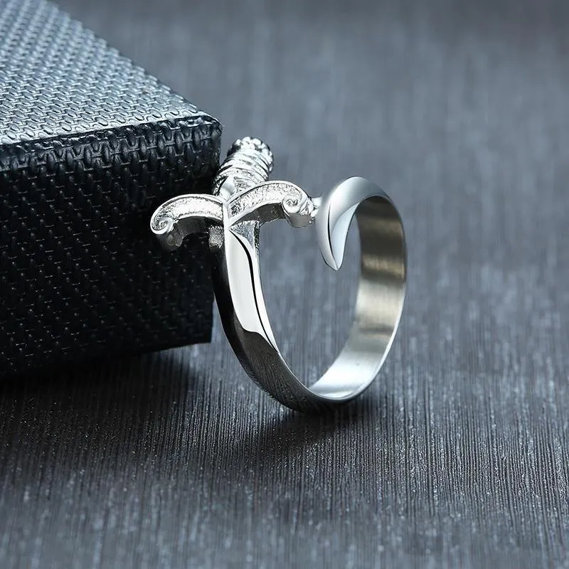 Steel Dagger Ring