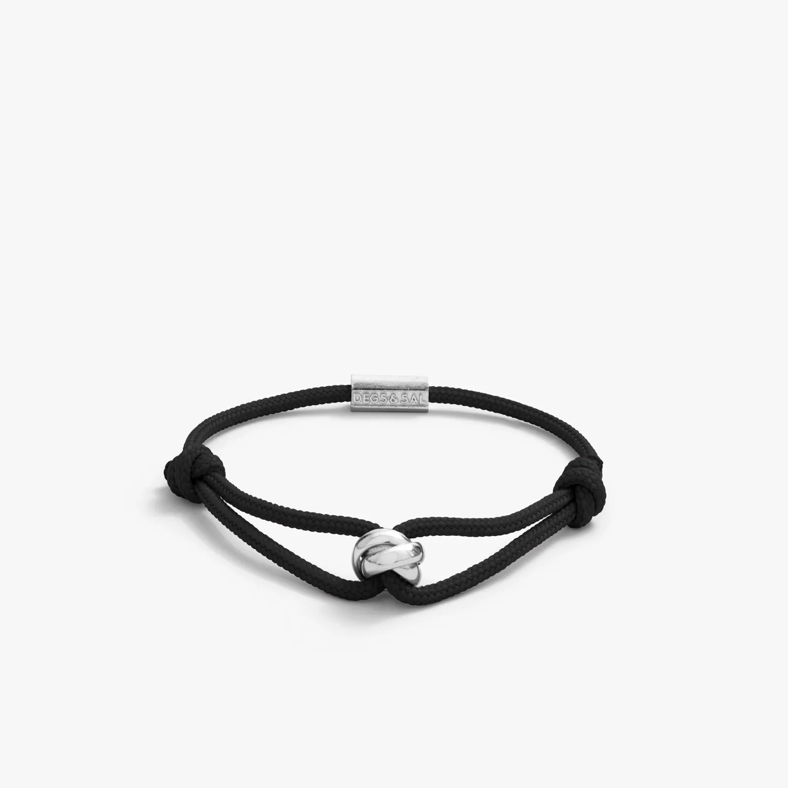 Sterling Silver Black Trinity Bracelet