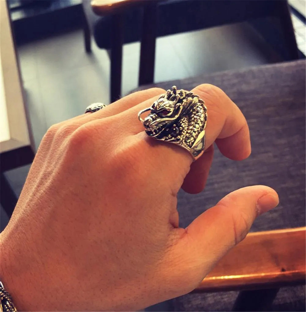 The Underworld Guardian Dragon Stainless Steel Ring