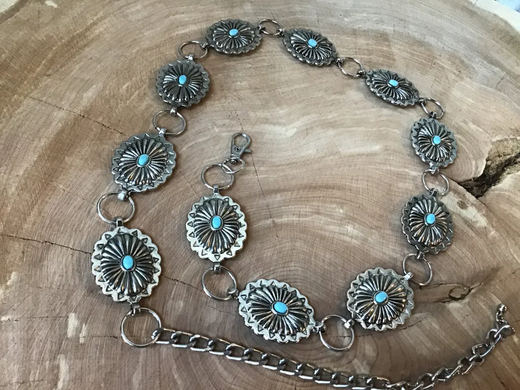 Turquoise Concho Belt