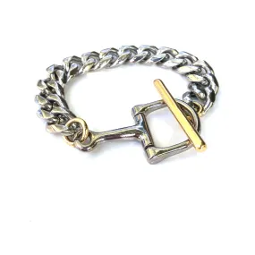 UNBRIDALED D-BIT BRACELET | Equestrian Jewerly | Curb Chain Bracelet - AtelierCG