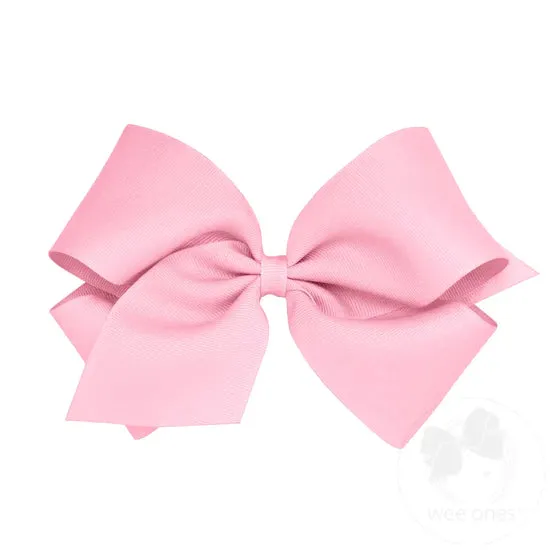 wee ones - Mini King Classic Grosgrain Girls Hair Bow (Plain Wrap)