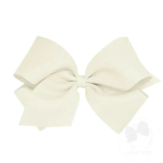 wee ones - Mini King Classic Grosgrain Girls Hair Bow (Plain Wrap)